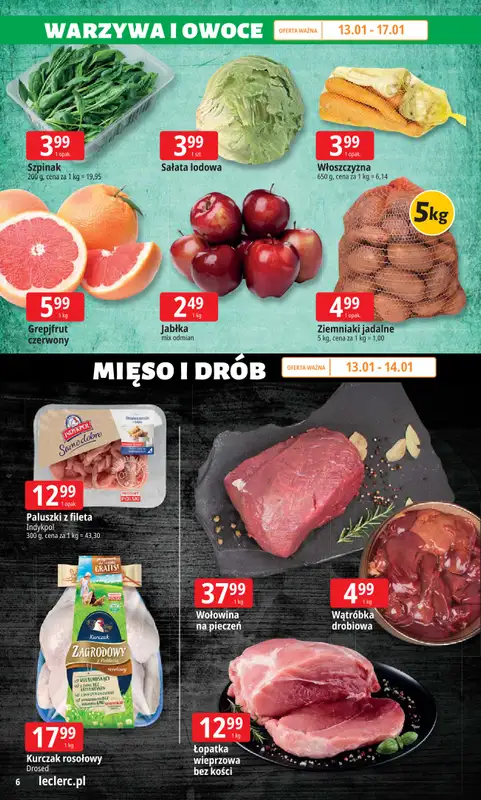 Leclerc - gazetka promocyjna Oferta E.Leclerc I Dzień Babci i Dziadka w dobrej cenie od wtorku 13.01 do niedzieli 25.01 - strona 6