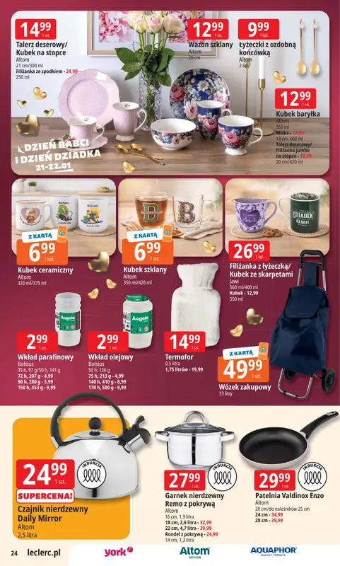 Leclerc - gazetka promocyjna Oferta E.Leclerc I Dzień Babci i Dziadka w dobrej cenie od wtorku 13.01 do niedzieli 25.01 - strona 24