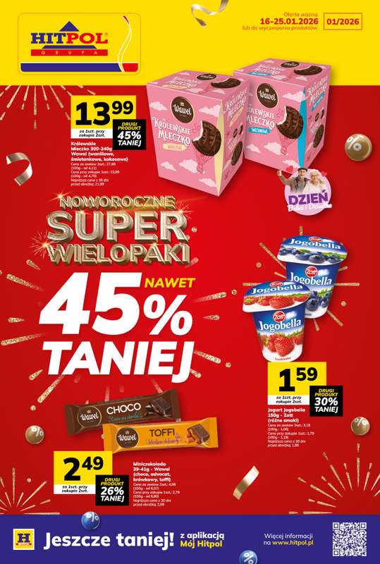 Hitpol - gazetka promocyjna Noworoczne SUPER okazje! od piątku 16.01 do niedzieli 25.01