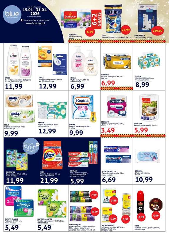 Blue Stop - gazetka promocyjna Gazetka od czwartku 15.01 do soboty 31.01
