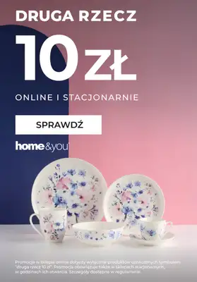 home&you - gazetka promocyjna Druga rzecz 10 zł od piątku 09.01 do poniedziałku 12.01