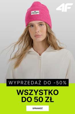 4F - gazetka promocyjna Wyprzedaż do -50% – wszystko do 50 zł! od piątku 09.01 