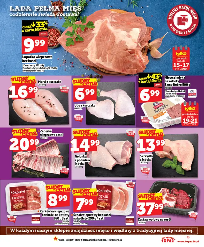 TOPAZ - gazetka promocyjna Gazetka od czwartku 15.01 do środy 21.01 - strona 9