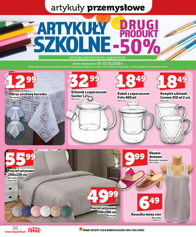 TOPAZ - gazetka promocyjna Gazetka od czwartku 15.01 do środy 21.01 - strona 26