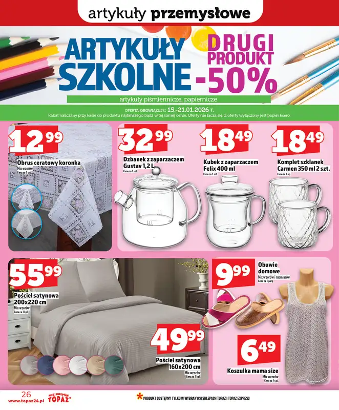TOPAZ - gazetka promocyjna Gazetka od czwartku 15.01 do środy 21.01 - strona 26