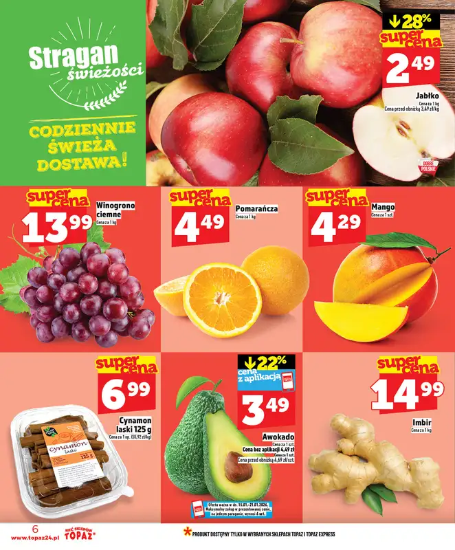 TOPAZ - gazetka promocyjna Gazetka od czwartku 15.01 do środy 21.01 - strona 6