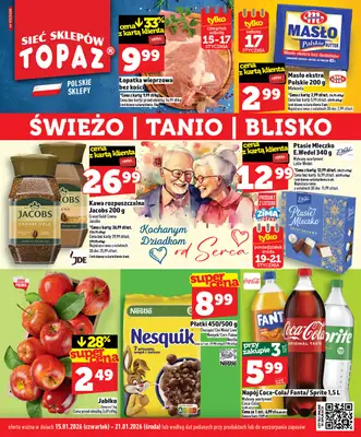 TOPAZ - gazetka promocyjna Gazetka od czwartku 15.01 do środy 21.01
