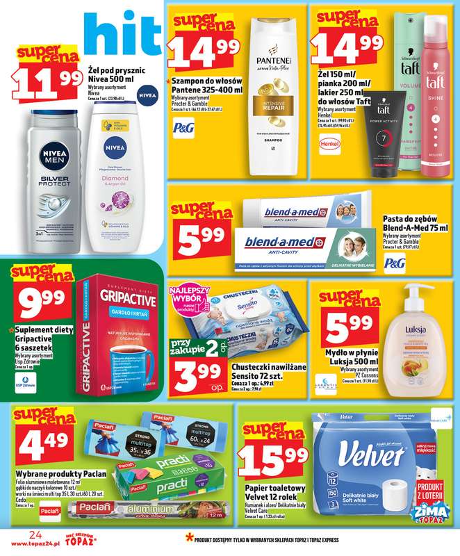 TOPAZ - gazetka promocyjna Gazetka od czwartku 15.01 do środy 21.01 - strona 24