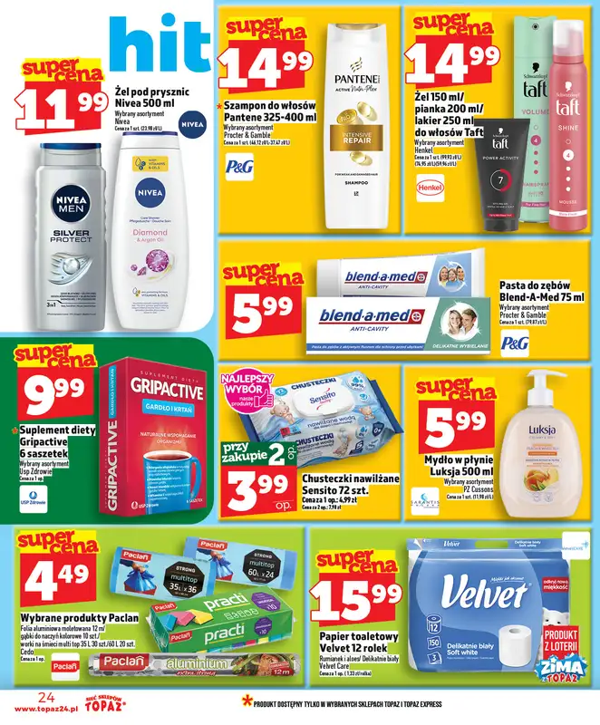 TOPAZ - gazetka promocyjna Gazetka od czwartku 15.01 do środy 21.01 - strona 24