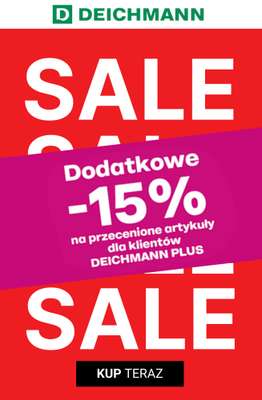 Deichmann - gazetka promocyjna Dodatkowe -15% na wyprzedaż tylko dla klientów DEICHMANN PLUS od piątku 09.01 do niedzieli 11.01