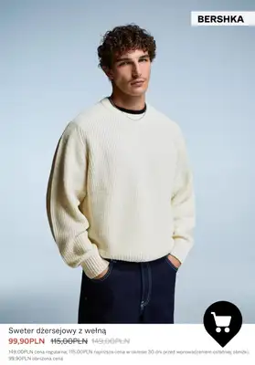 Bershka - gazetka promocyjna Bluzy i swetry męskie - PROMOCJE od niedzieli 11.01  - strona 5