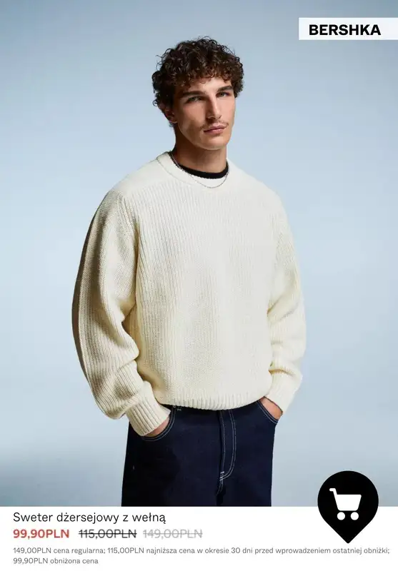 Bershka - gazetka promocyjna Bluzy i swetry męskie - PROMOCJE od niedzieli 11.01  - strona 5