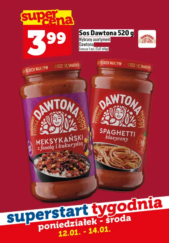 TOPAZ - gazetka promocyjna Superstart tygodnia od poniedziałku od poniedziałku 12.01 do środy 14.01 - strona 6