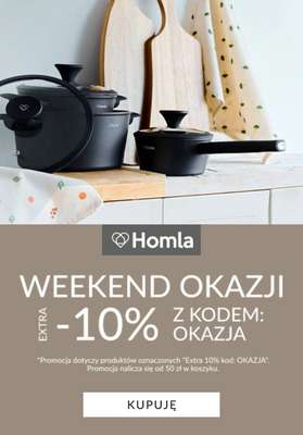 Homla - gazetka promocyjna Extra -10% od 50 zł od piątku 09.01 do niedzieli 11.01