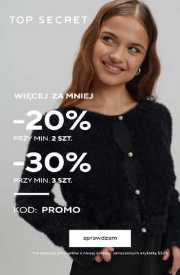 Top Secret - gazetka promocyjna -30% przy zakupie 3 szt. od piątku 09.01 