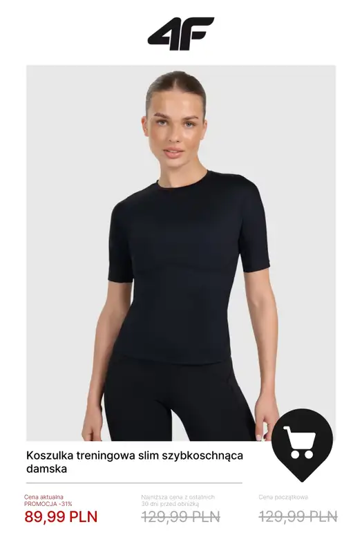 4F - gazetka promocyjna Do -50% na damskie ubrania treningowe od soboty 10.01  - strona 6
