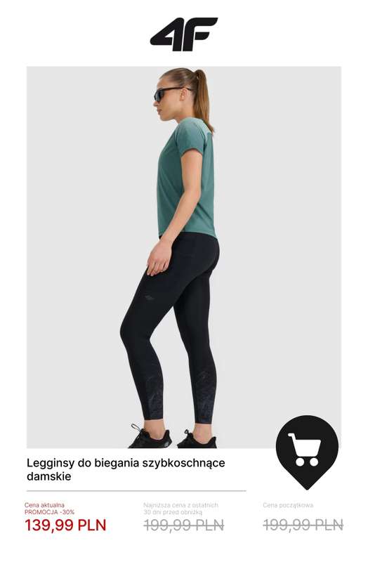 4F - gazetka promocyjna Do -50% na damskie ubrania treningowe od soboty 10.01  - strona 5