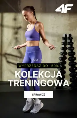 4F - gazetka promocyjna Do -50% na damskie ubrania treningowe od soboty 10.01 