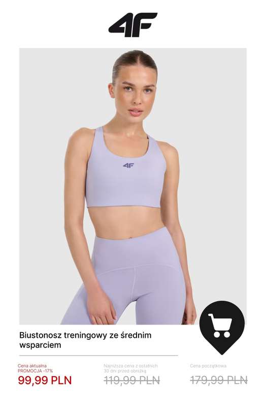 4F - gazetka promocyjna Do -50% na damskie ubrania treningowe od soboty 10.01  - strona 12
