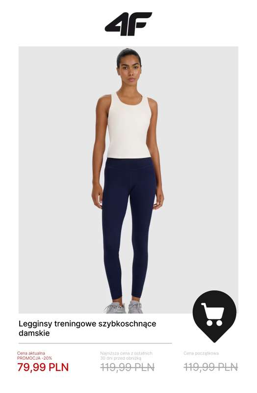 4F - gazetka promocyjna Do -50% na damskie ubrania treningowe od soboty 10.01  - strona 11