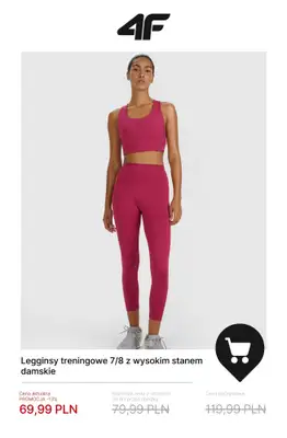 4F - gazetka promocyjna Do -50% na damskie ubrania treningowe od soboty 10.01  - strona 3