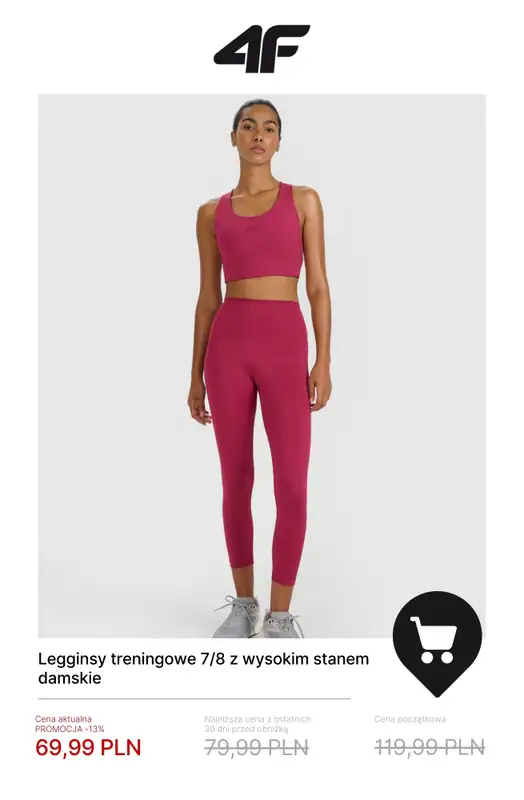 4F - gazetka promocyjna Do -50% na damskie ubrania treningowe od soboty 10.01  - strona 3