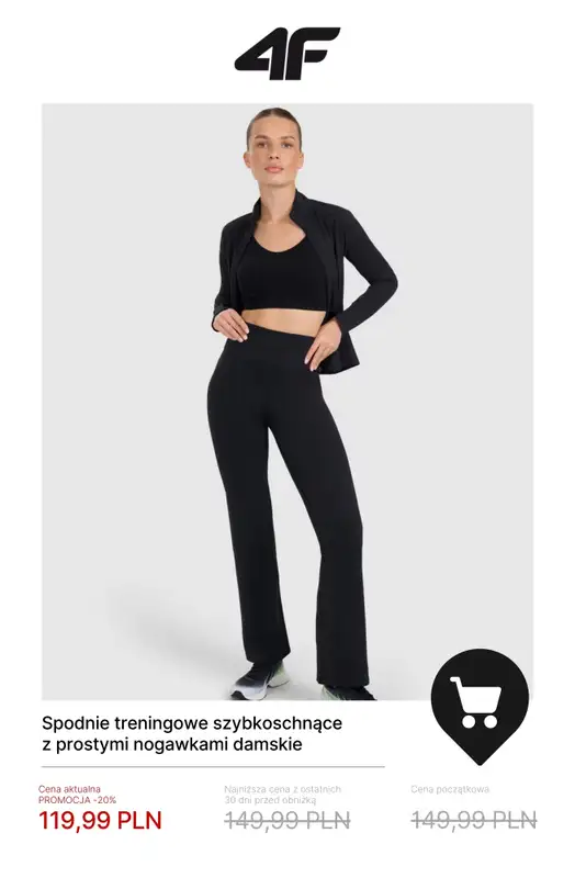 4F - gazetka promocyjna Do -50% na damskie ubrania treningowe od soboty 10.01  - strona 16