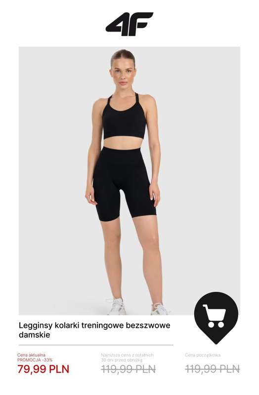 4F - gazetka promocyjna Do -50% na damskie ubrania treningowe od soboty 10.01  - strona 7