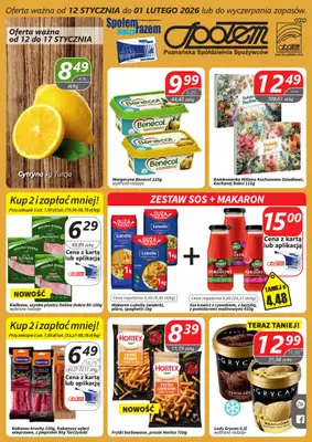 Społem - Blisko i Korzystnie - gazetka promocyjna Gazetka PSS Poznań od poniedziałku 12.01 do niedzieli 01.02