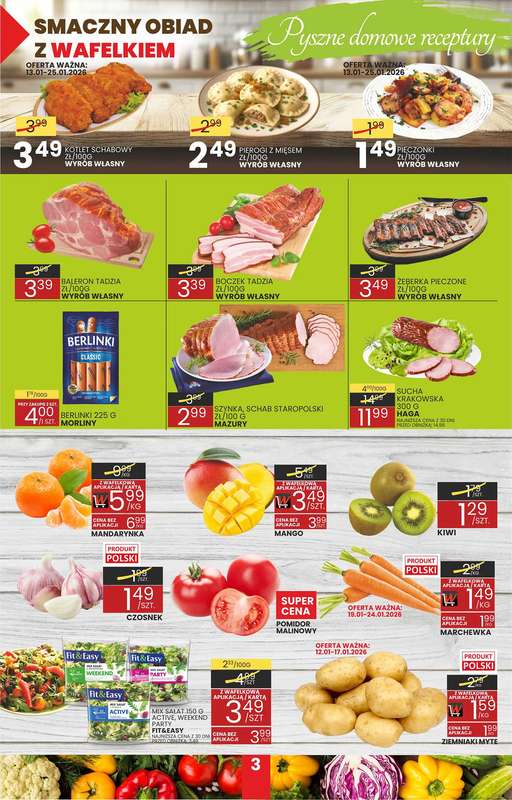 Wafelek - gazetka promocyjna Gazetka od poniedziałku 12.01 do niedzieli 25.01 - strona 3