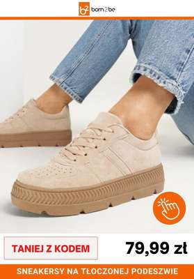 Sneakersy na tłoczonej podeszwie