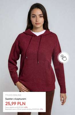 Sweter z kapturem