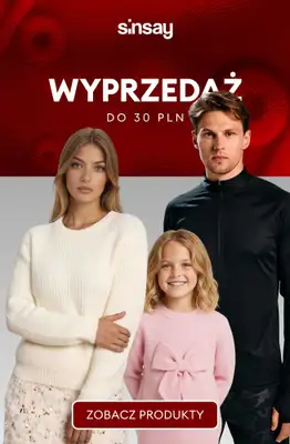 Sinsay - gazetka promocyjna Wyprzedaż do 30 PLN od piątku 09.01 do czwartku 15.01
