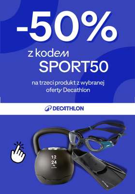 Decathlon - gazetka promocyjna -50% na trzeci produkt z wybranej oferty od piątku 09.01 do poniedziałku 26.01