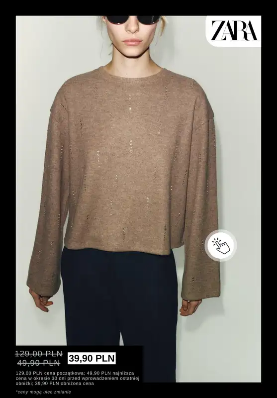 Zara - gazetka promocyjna Wyprzedaż: Swetry damskie od piątku 09.01  - strona 3
