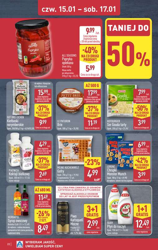Aldi - gazetka promocyjna Pełny katalog! od poniedziałku 12.01 do soboty 17.01 - strona 22