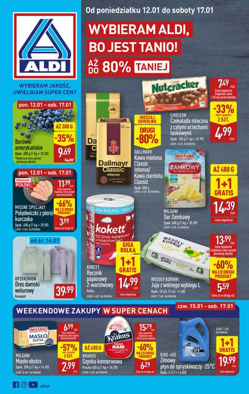Aldi - gazetka promocyjna Pełny katalog! od poniedziałku 12.01 do soboty 17.01