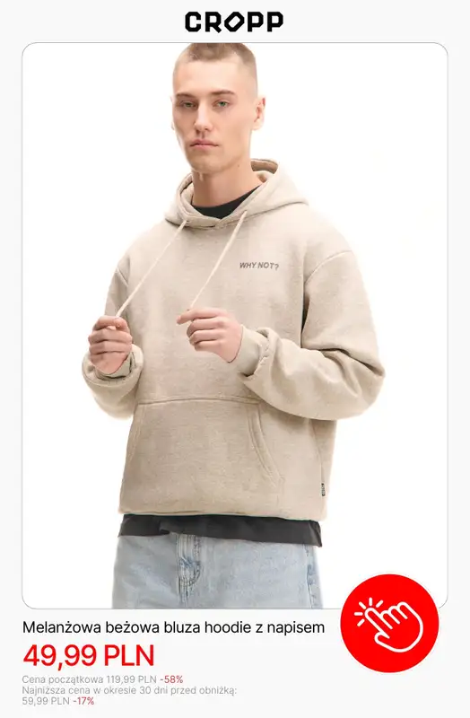 Cropp - gazetka promocyjna Bluzy męskie w supercenach od soboty 10.01  - strona 7