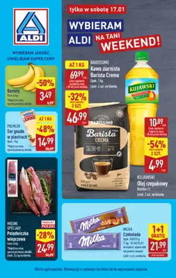 Aldi - gazetka promocyjna Najlepsze oferty na sobotę w Aldi! od soboty 17.01 do soboty 17.01