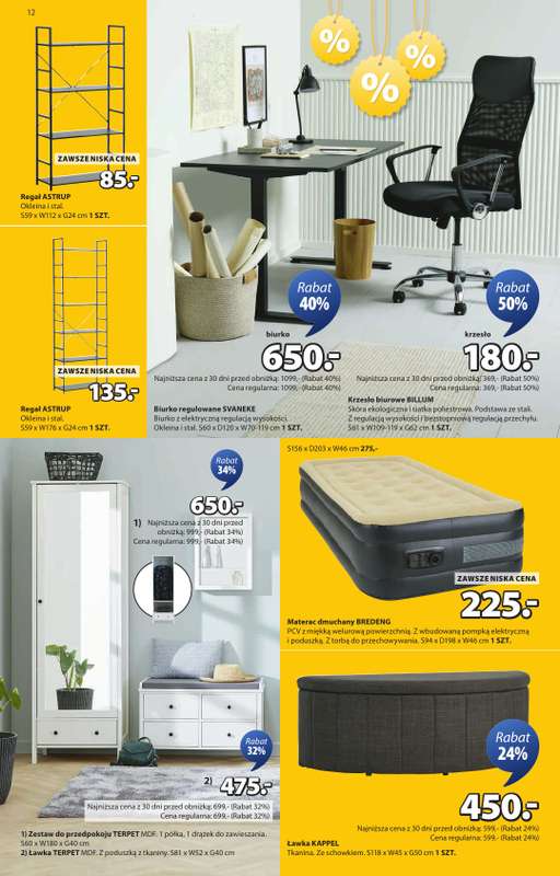 Jysk - gazetka promocyjna Wyprzedaż, Rabat do 70% od środy 14.01 do wtorku 27.01 - strona 12