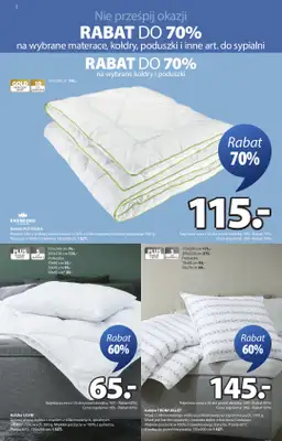 Jysk - gazetka promocyjna Wyprzedaż, Rabat do 70% od środy 14.01 do wtorku 27.01 - strona 2