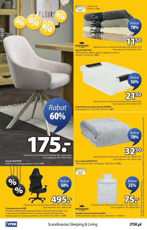 Jysk - gazetka promocyjna Wyprzedaż, Rabat do 70% od środy 14.01 do wtorku 27.01 - strona 16