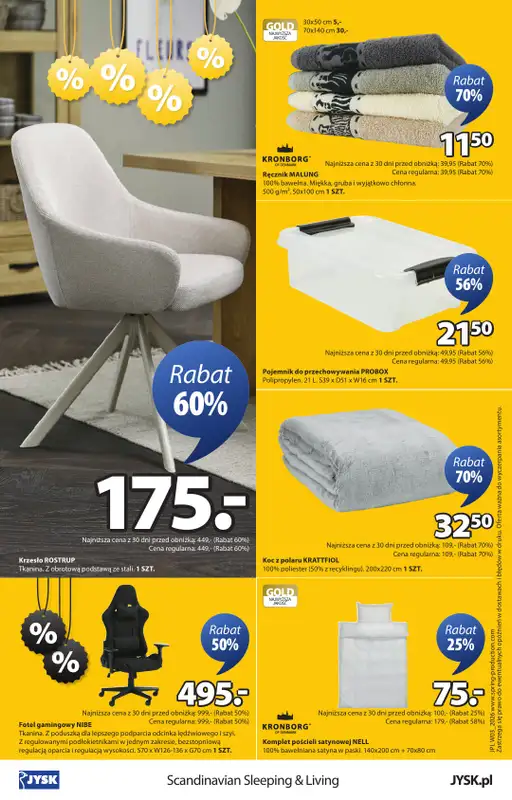 Jysk - gazetka promocyjna Wyprzedaż, Rabat do 70% od środy 14.01 do wtorku 27.01 - strona 16