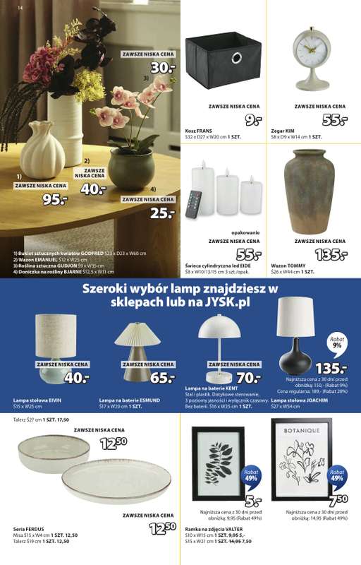 Jysk - gazetka promocyjna Wyprzedaż, Rabat do 70% od środy 14.01 do wtorku 27.01 - strona 14
