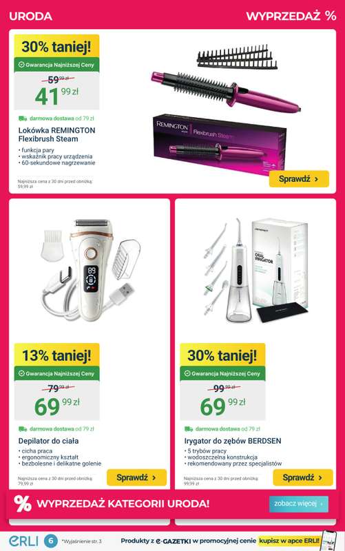 ERLI - gazetka promocyjna ZADBAJ O SIEBIE - tanio i zdrowo z ERLI! od poniedziałku 12.01 do niedzieli 18.01 - strona 6