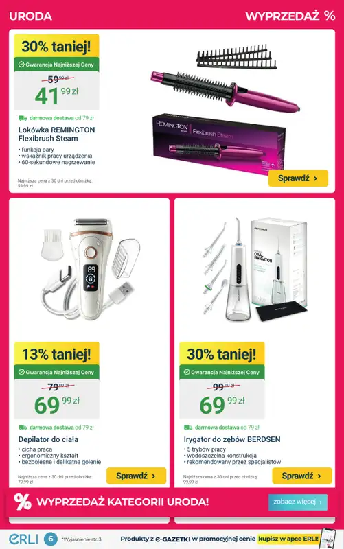 ERLI - gazetka promocyjna ZADBAJ O SIEBIE - tanio i zdrowo z ERLI! od poniedziałku 12.01 do niedzieli 18.01 - strona 6