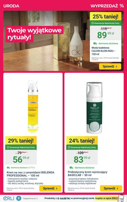 ERLI - gazetka promocyjna ZADBAJ O SIEBIE - tanio i zdrowo z ERLI! od poniedziałku 12.01 do niedzieli 18.01 - strona 5