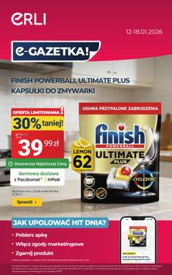 ERLI - gazetka promocyjna HIT DNIA - codzienne zakupy taniej! od poniedziałku 12.01 do niedzieli 18.01