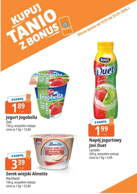 Leclerc - gazetka promocyjna Oferta E.Leclerc I Bonus skanujesz, kasę zyskujesz od wtorku 13.01 do niedzieli 25.01 - strona 4