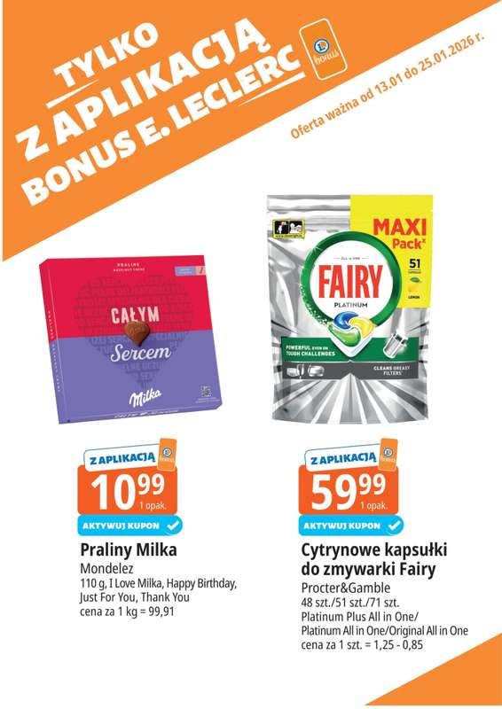 Leclerc - gazetka promocyjna Oferta E.Leclerc I Bonus skanujesz, kasę zyskujesz od wtorku 13.01 do niedzieli 25.01 - strona 15